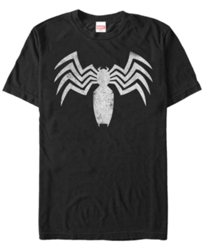 Marvel Men's Venom Distressed Venom Chest Logo Short Sleeve T-shirt In Black