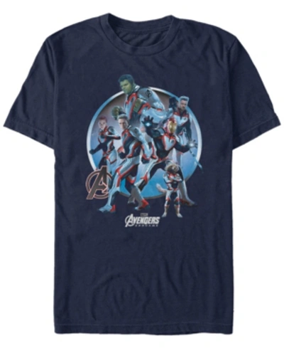 Marvel Men's Avengers Endgame New Suits Unite Short Sleeve T-shirt In Navy
