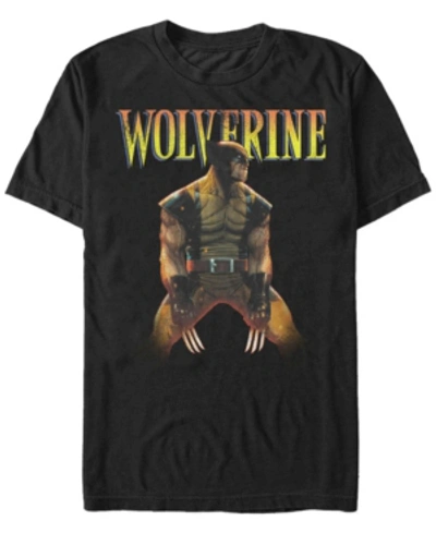 Marvel Men's Comic Collection X-men Wolverine Profile Short Sleeve T-shirt In Black