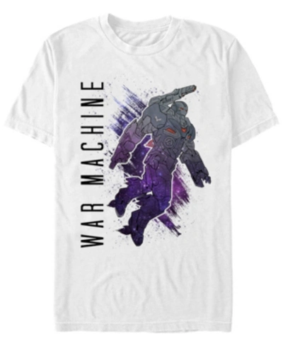 Marvel Men's Avengers Infinity War Galaxy Painted The War Machine Short Sleeve T-shirt In White