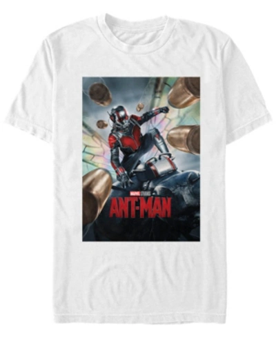 Marvel Men's Ant-man Movie Poster Short Sleeve T-shirt In White