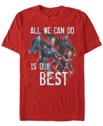 Marvel Men's Avengers Endgame Do Our Best Short Sleeve T-shirt In Red