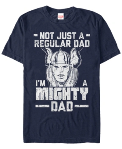 Marvel Men's Comic Collection Thor Not A Regular Dad Short Sleeve T-shirt In Navy