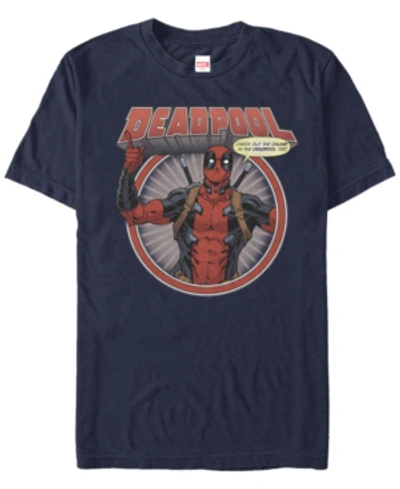 Marvel Men's Comic Collection Deadpool Check Out The Chump -shirt In Navy