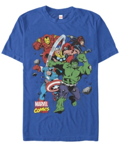 Marvel Men's Comic Collection The Mighty Five Short Sleeve T-shirt In Royal