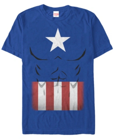 Marvel Men's Captain America Suit Costume Short Sleeve T-shirt In Royal