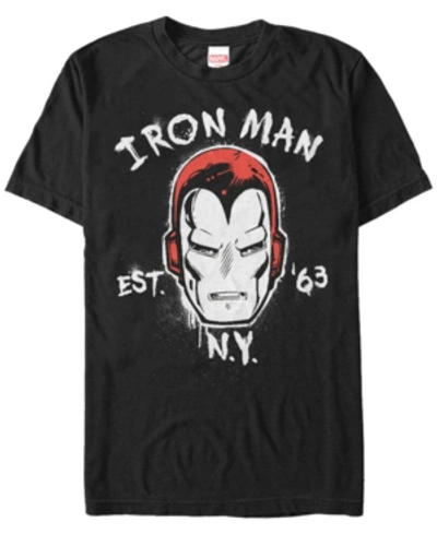 Marvel Men's Comic Collection Iron Man Established In 1963 Short Sleeve T-shirt In Black