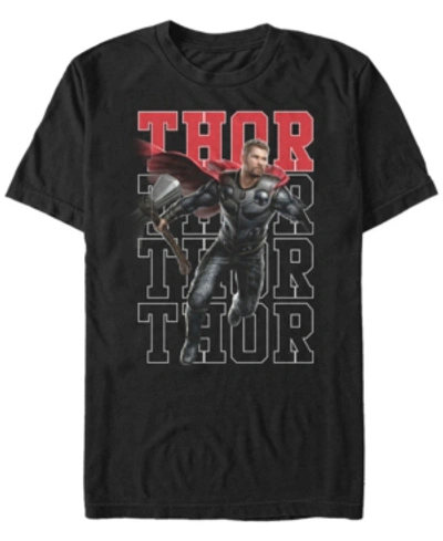 Marvel Men's Thor Ragnarok Thor Heroic Shot Short Sleeve T-shirt In Black