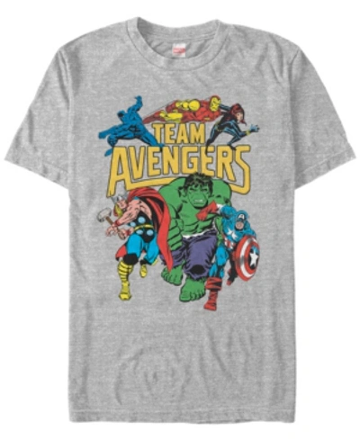 Marvel Men's Comic Collection Retro Team Avengers Short Sleeve T-shirt In Athletic H