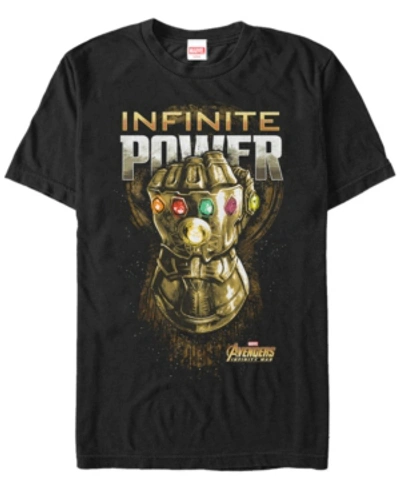 Marvel Men's Avengers Infinity War The Gauntlet Of Infinite Power Short Sleeve T-shirt In Black