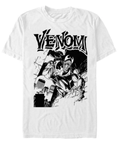 Marvel Men's Comic Collection Venom In The Streets Short Sleeve T-shirt In White