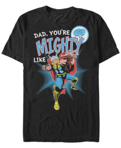 Marvel Men's Comic Collection Mighty Like Thor Short Sleeve T-shirt In Black