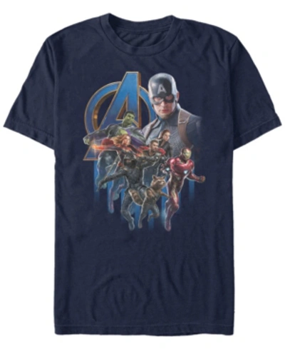Marvel Men's Black Panther Shuri Action Pose Short Sleeve T-shirt In Navy