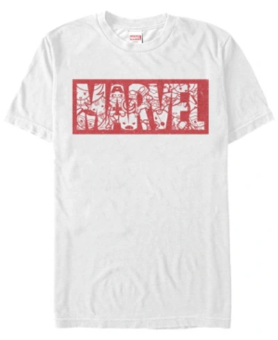 Marvel Men's Comic Collection Kawaii  Men's Logo Short Sleeve T-shirt In White