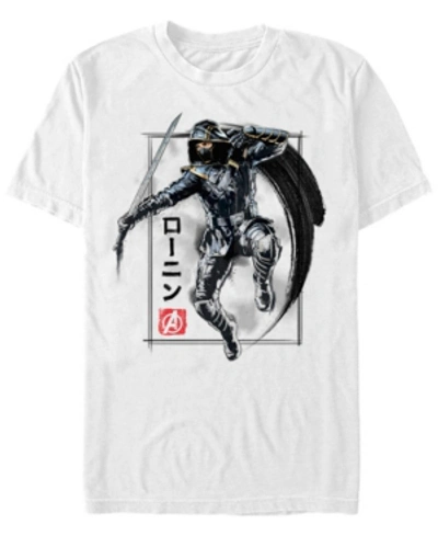 Marvel Men's Avengers Infinity War Painted Ronin Action Shot Short Sleeve T-shirt In White