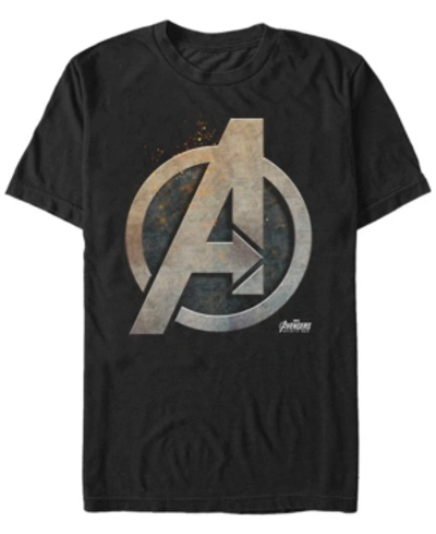 Marvel Men's Avengers Infinity War Steal Avengers Logo Short Sleeve T-shirt In Black