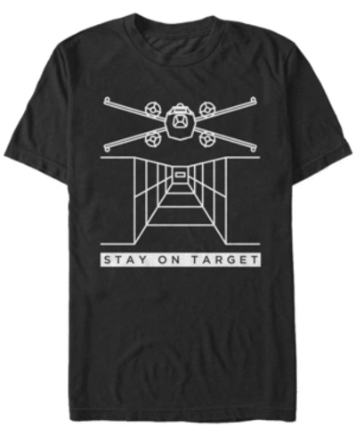 Star Wars Men's Classic Stay On Target Short Sleeve T-shirt In Black