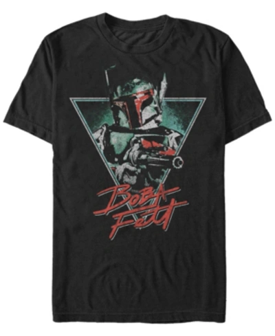 Star Wars Men's Classic Boba Fett Blaster Short Sleeve T-shirt In Black