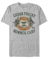 Star Wars Men's Classic Ewok Summer Camp Short Sleeve T-shirt In Gray