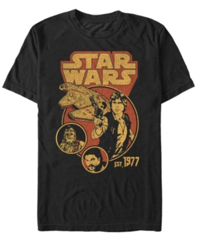 Star Wars Men's Classic Retro Han Solo Team Short Sleeve T-shirt In Black