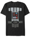 Star Wars Men's Classic Darth Vader Costume Short Sleeve T-shirt In Black