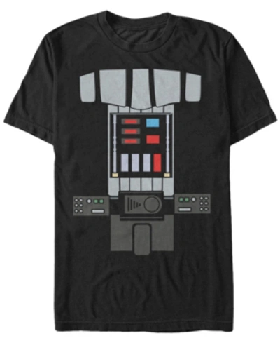 Star Wars Men's Classic Darth Vader Costume Short Sleeve T-shirt In Black