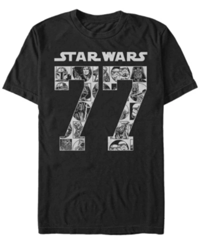 Star Wars Men's Classic Comical Since 77 Short Sleeve T-shirt In Black