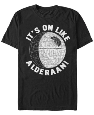 Star Wars Men's A New Hope It's On Like Alderaan Short Sleeve T-shirt In Black
