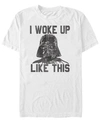 Star Wars Men's Classic Darth Vader I Woke Up Like This Short Sleeve T-shirt In White