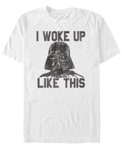 Star Wars Men's Classic Darth Vader I Woke Up Like This Short Sleeve T-shirt In White