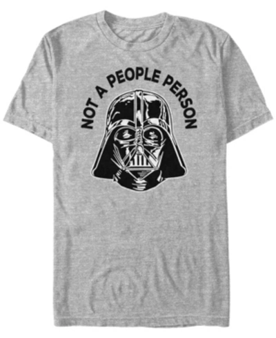 Star Wars Men's Classic Darth Vader Not A People Person Short Sleeve T-shirt In Gray