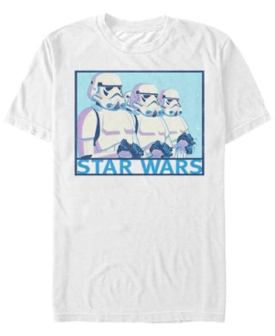 Star Wars Men's Classic Stormtroopers In Line Short Sleeve T-shirt In White