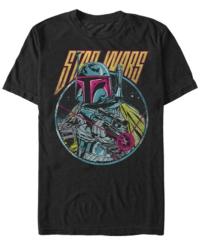 Star Wars Men's Classic Boba Fett Blaster Short Sleeve T-shirt In Black