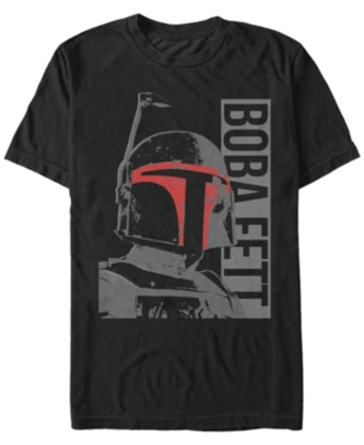 Star Wars Men's Classic Boba Fett Helmet Highlights Short Sleeve T-shirt In Black
