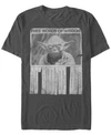 Star Wars Men's Yoda Free Words Of Wisdom Short Sleeve T-shirt In Charcoal