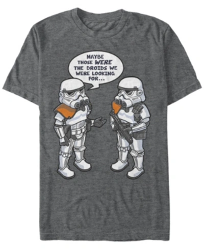 Star Wars Men's Classic Stormtroopers Those Were The Droids We Were Looking For Short Sleeve T-shirt In Charcoal