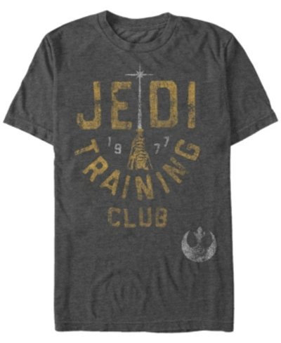 Star Wars Men's Classic Jedi Training Club Short Sleeve T-shirt In Charcoal Heather