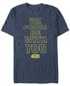 Star Wars Men's Classic May The Force Be With You Short Sleeve T-shirt In Navy Heather