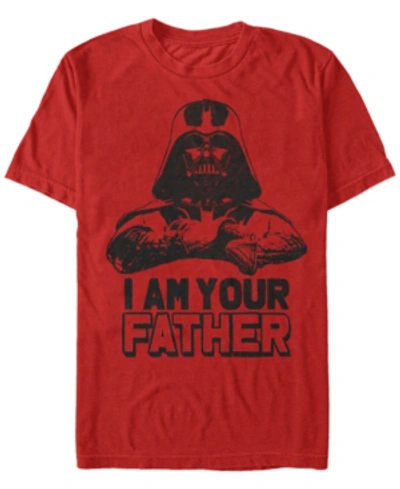 Star Wars Men's Classic Darth Vader I Am Your Father Short Sleeve T-shirt In Red