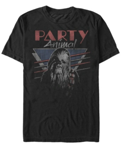 Star Wars Men's Classic Chewbacca Party Animal Short Sleeve T-shirt In Black