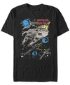 Star Wars Men's Classic Millennium Falcon Battle Short Sleeve T-shirt In Black