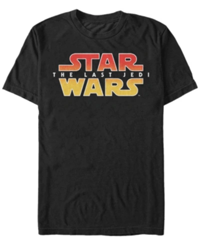 Star Wars Men's The Last Jedi Gradient Logo Short Sleeve T-shirt In Black