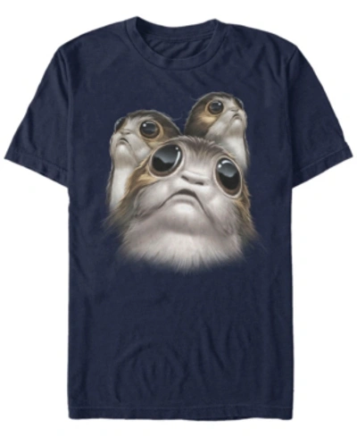 Star Wars Men's Porgs Big Eyes Short Sleeve T-shirt In Navy