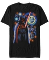 Star Wars Men's Classic Darth Vader Starry Night Short Sleeve T-shirt In Black
