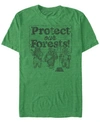 Star Wars Men's Ewok Protect Our Forests Short Sleeve T-shirt In Green