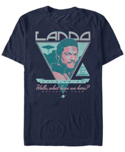 Star Wars Men's Classic Lando Calrissian Galactic Tour Short Sleeve T-shirt In Navy