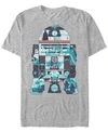 Star Wars Men's Classic R2-d2 Behind The Scenes Short Sleeve T-shirt In Gray