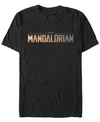 Star Wars The Mandalorian Title Fill Logo Short Sleeve Men's T-shirt In Black