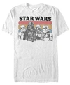 Star Wars Men's Classic Retro Darth Vader And Stormtroopers Short Sleeve T-shirt In White