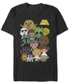 Star Wars Men's Classic Cute Cartoon Cast Short Sleeve T-shirt In Black